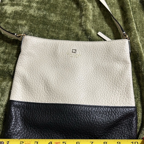 Kate Spade Ivory and Black Leather Crossbody Purse - Picture 2 of 10